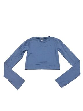 B.DY Garage Blue Long Sleeve Cropped Top Size XS